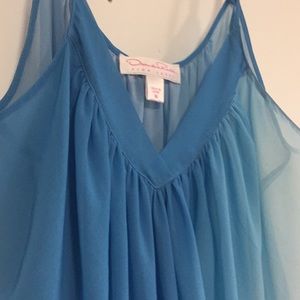Oscar de la Renta blue ombré nightie swim cover